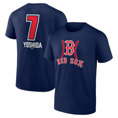 Masataka Yoshida Boston Red Sox Fastball Player Name & Number T-Shirt - Navy T-shirts