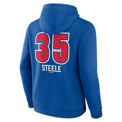 Justin Steele Chicago Cubs Fastball Player Name & Number Pullover Hoodie - Royal Hoodies