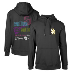 San Diego Padres Levelwear Podium Vintage Pullover Hoodie - Black Hoodies
