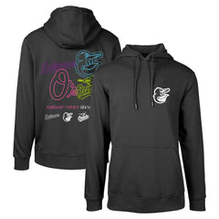 Baltimore Orioles Levelwear Podium Vintage Pullover Hoodie - Black Hoodies
