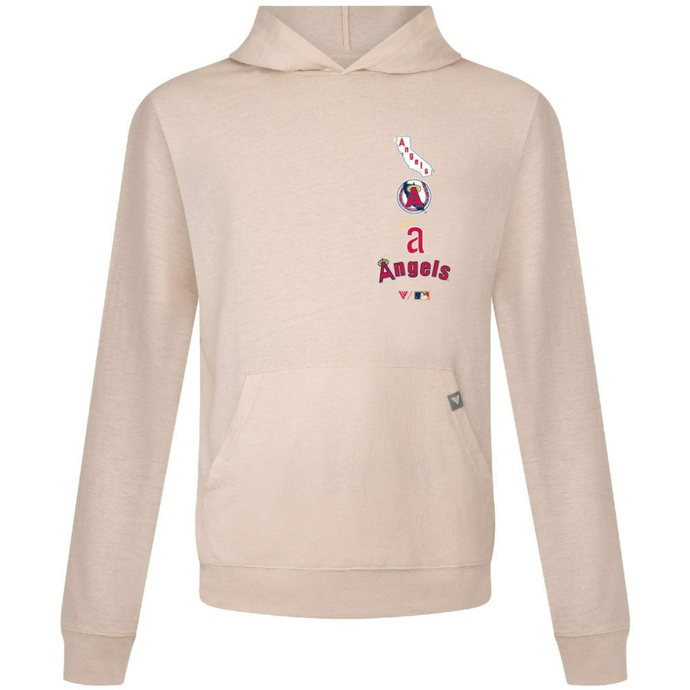 Los Angeles Angels Levelwear Base Line Pullover Hoodie - Cream Hoodies