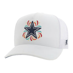 Dallas Cowboys HOOey NFL Fiesta Adjustable Trucker Hat – White