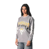 NHL Pittsburgh Penguins The Wild Collective Unisex Tie-Dye Double Collar Pullover Sweatshirt - Gray