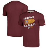 Washington Commanders Homage Unisex 2024 Team Draft Tri-Blend T-Shirt Heather Burgundy