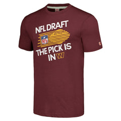 Washington Commanders Homage Unisex 2024 Team Draft Tri-Blend T-Shirt Heather Burgundy