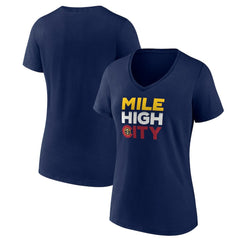 Denver Nuggets Pick & Roll Coverage V-Neck T-Shirt Navy