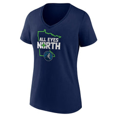 Minnesota Timberwolves Pick & Roll Coverage V-Neck T-Shirt Navy