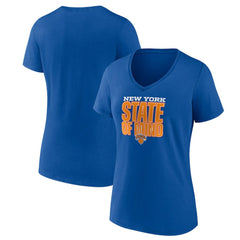 New York Knicks Pick & Roll Coverage V-Neck T-Shirt Blue