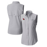 Arizona Cardinals Women's PFG Tamiami Omni-Shade Sleeveless Button-Up Shirt Gray
