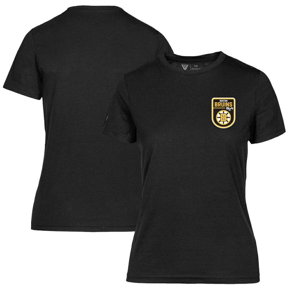 NHL Boston Bruins Levelwear Women's Retro Maddox T-Shirt - Black