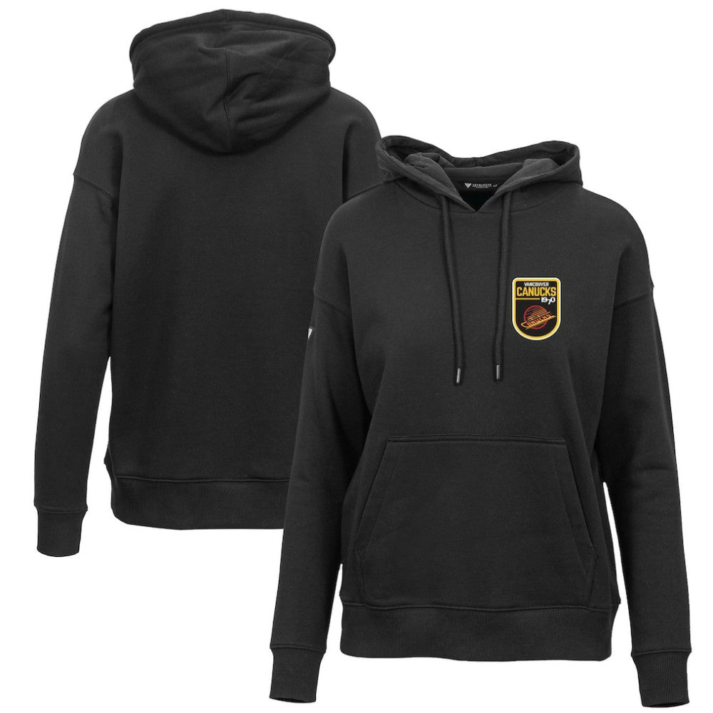 NHL Vancouver Canucks Levelwear Women's Retro Adorn Pullover Hoodie - Black