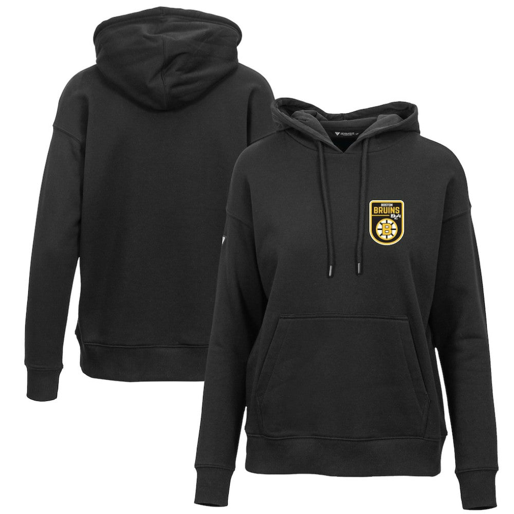 NHL Boston Bruins Levelwear Women's Retro Adorn Pullover Hoodie - Black