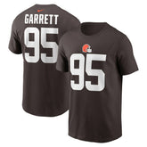 Myles Garrett Cleveland Browns Player Name & Number T-Shirt Brown
