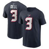 Tank Dell Houston Texans Player Name & Number T-Shirt Navy