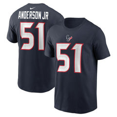 Will Anderson Jr. Houston Texans Player Name & Number T-Shirt Navy