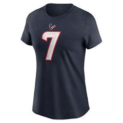C.J. Stroud Houston Texans Women's Player Name & Number T-Shirt Navy