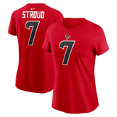 C.J. Stroud Houston Texans Women's Player Name & Number T-Shirt Red