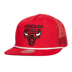 Chicago Bulls Roper Meshback Trucker Snapback Hat Red