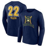 Christian Yelich Milwaukee Brewers Name & Number Fastball Long Sleeve T-Shirt - Navy T-shirts