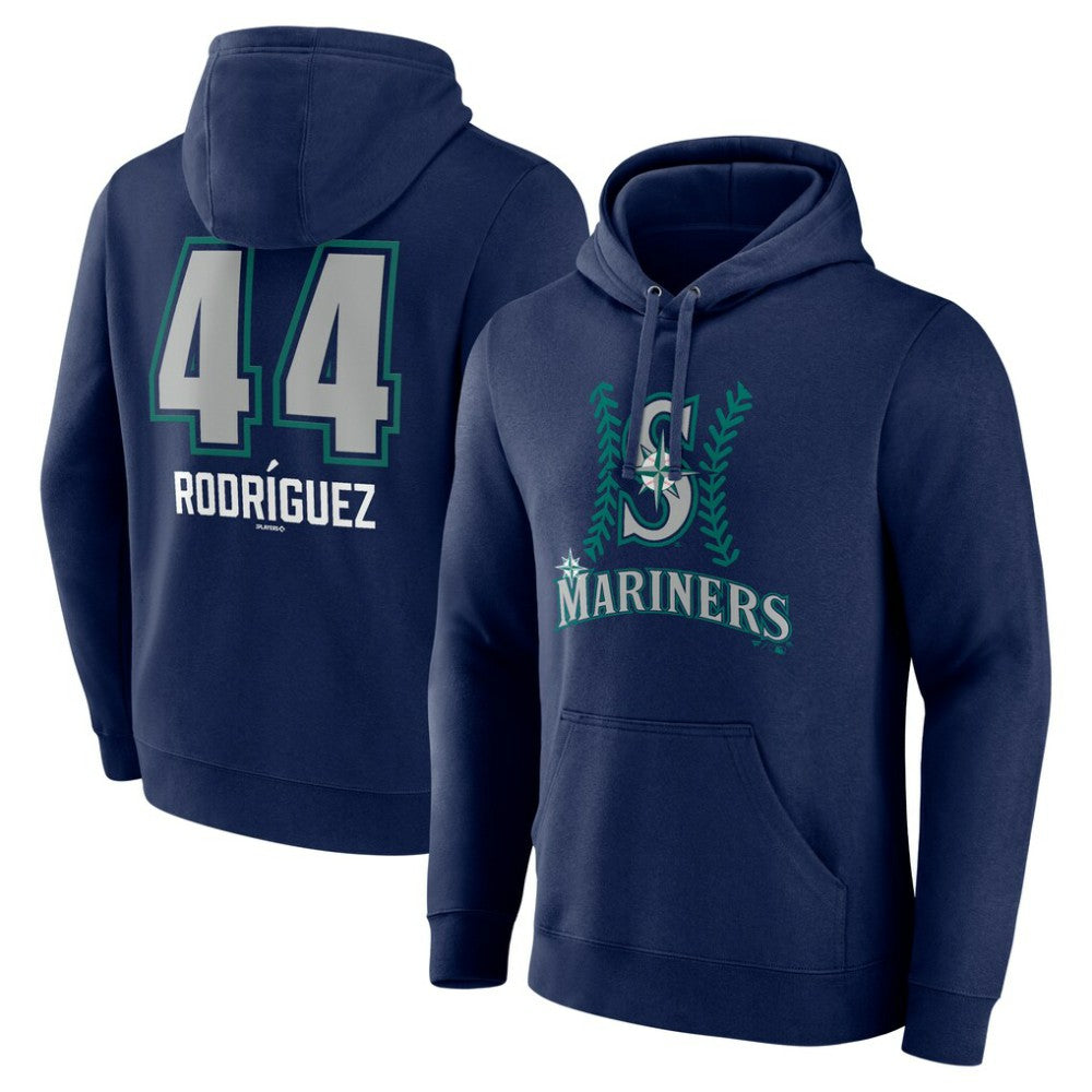 Julio Rodríguez Seattle Mariners Name & Number Fastball Pullover Hoodie - Navy Hoodies