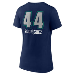Julio Rodríguez Seattle Mariners Women's Name & Number Fastball V-Neck T-Shirt - Navy T-shirts