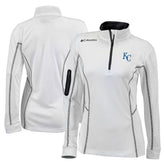 Kansas City Royals Columbia Women's Omni-Wick Shotgun Quarter-Zip Pullover Top - White Pullover