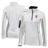 Minnesota Twins Columbia Women's Omni-Wick Shotgun Quarter-Zip Pullover Top - White Pullover