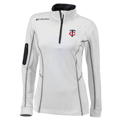 Minnesota Twins Columbia Women's Omni-Wick Shotgun Quarter-Zip Pullover Top - White Pullover