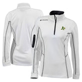 Athletics Columbia Women's Omni-Wick Shotgun Quarter-Zip Pullover Top - White Pullover