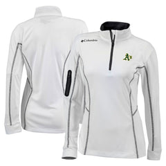 Athletics Columbia Women's Omni-Wick Shotgun Quarter-Zip Pullover Top - White Pullover