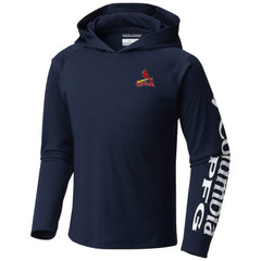 St. Louis Cardinals Columbia Youth Terminal Tackle Long Sleeve Hoodie T-Shirt - Navy Hoodies