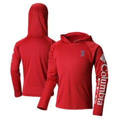 Boston Red Sox Columbia Youth Terminal Tackle Long Sleeve Hoodie T-Shirt - Red Hoodies