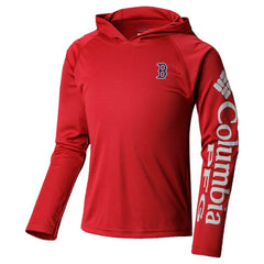 Boston Red Sox Columbia Youth Terminal Tackle Long Sleeve Hoodie T-Shirt - Red Hoodies