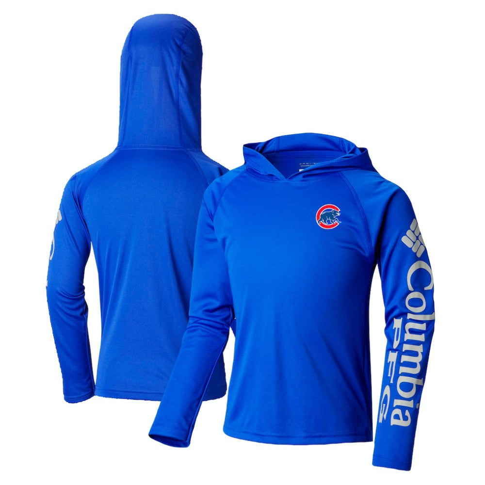 Chicago Cubs Columbia Youth Terminal Tackle Long Sleeve Hoodie T-Shirt - Royal Hoodies