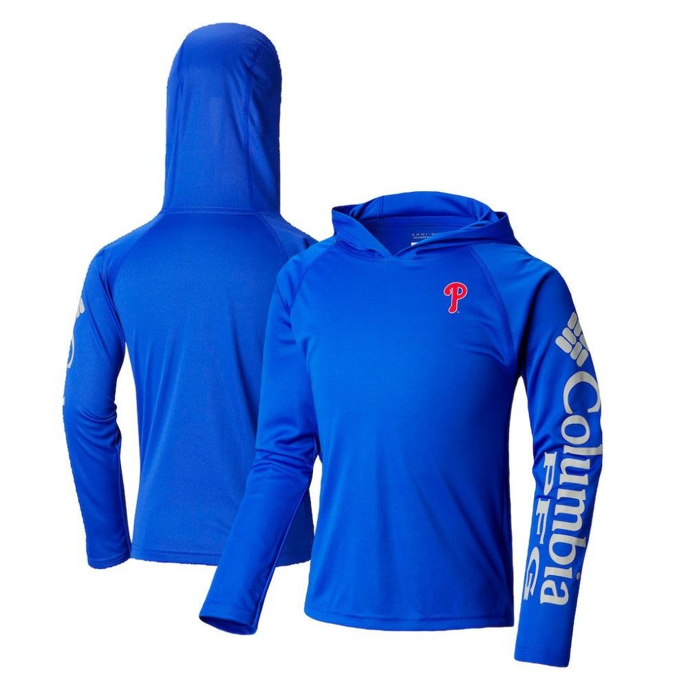 Philadelphia Phillies Columbia Youth Terminal Tackle Long Sleeve Hoodie T-Shirt - Royal Hoodies
