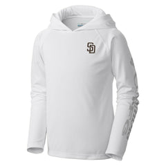 San Diego Padres Columbia Youth Terminal Tackle Long Sleeve Hoodie T-Shirt - White Hoodies