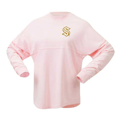 NHL Seattle Kraken Fanatics Women's Spirit Jersey Long Sleeve T-Shirt - Pink