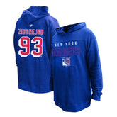 NHL Mika Zibanejad New York Rangers Profile Women's Plus Size Name & Number Thermal Pullover Hoodie - Blue