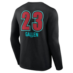 Zac Gallen Arizona Diamondbacks Name & Number Fastball Long Sleeve T-Shirt - Black T-shirts