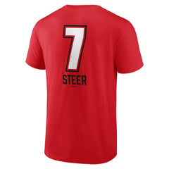 Spencer Steer Cincinnati Reds Name & Number Fastball T-Shirt - Red T-shirts