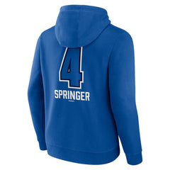 George Springer Toronto Blue Jays Name & Number Fastball Pullover Hoodie - Royal Hoodies