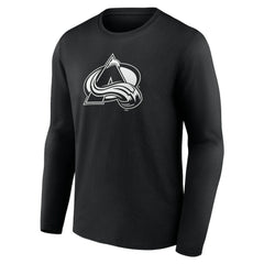NHL,Custom Colorado Avalanche Personalized Name & Number Monochrome Long Sleeve T-Shirt - Black