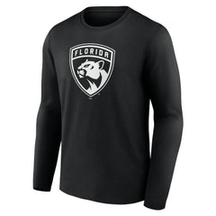 NHL,Custom Florida Panthers Personalized Name & Number Monochrome Long Sleeve T-Shirt - Black