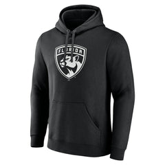 NHL,Custom Florida Panthers Personalized Name & Number Monochrome Pullover Hoodie - Black
