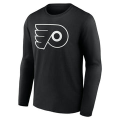 NHL,Custom Philadelphia Flyers Personalized Name & Number Monochrome Long Sleeve T-Shirt - Black