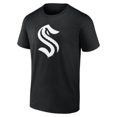 NHL,Custom Seattle Kraken Personalized Name & Number Monochrome T-Shirt - Black