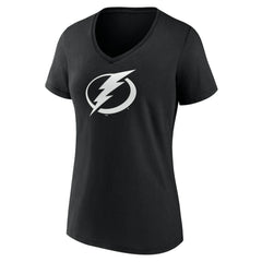 NHL,Custom Tampa Bay Lightning Women's Personalized Name & Number Monochrome V-Neck T-Shirt - Black