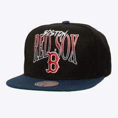 Boston Red Sox Mitchell & Ness Rise Up Snapback Hat - Black Hats
