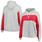 MLB Philadelphia Phillies Profile Women's Plus Size Pullover Jersey Hoodie - Heather Gray