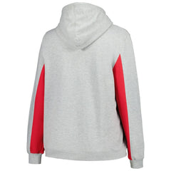 MLB Philadelphia Phillies Profile Women's Plus Size Pullover Jersey Hoodie - Heather Gray